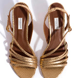 Naia 55 Metalized Gold Calf Snake Print