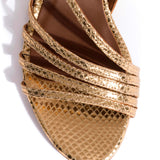 Naia 55 Metalized Gold Calf Snake Print