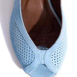 Tiffany Stiletto Blue Porcelain Nubuck Heels
