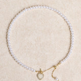 Metallic Pearl Pendant Necklace