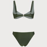 Žalias Bikinis su Kontrastingu Bralette