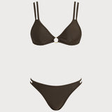 Kavos Trikampio O-Ring Bikini Rinkinys