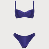 Jūrinės širdelės bikini rinkinys su kaklo papuošalu