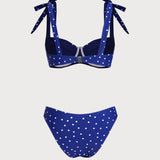 Blue Headband and Bikini Set