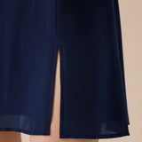 Blue Round Neck Tunic Mini Dress