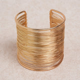Double Open Bracelet in Gold