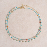 Blue Beaded Neck Chain