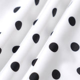 White Halter Polka Dot Triangle Bikini Set