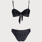 Juodų Taškelių Bikini Rinkiniai