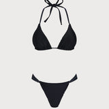 Juodų Taškų Raštas Apverčiamas Bikini Komplektas