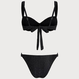 Juodas Blizgučių Bikini Rinkinys