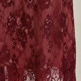 Raudona Nėriniuota Maxi Suknelė su Slip Detalėmis