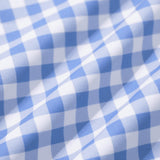 Mėlynas Plaid Pusiau Kietas Viengubas Kostiumas