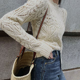 Off White Round Neck Sweater