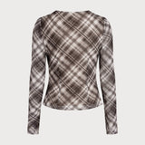 Plaid Permatomas Marškiniai