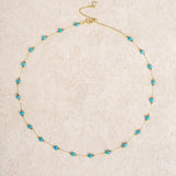 Blue Bead Neck Necklace