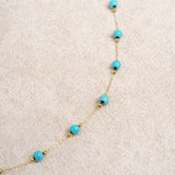 Blue Bead Neck Necklace