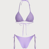 Violetinis Šnervinis Trikampis Bikini Komplektas
