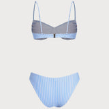 Blue Striped Bikini Set