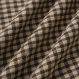 Raudona Gingham Apykaklės Medvilnės Mini Suknelė