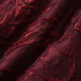 Raudona Kvadratinė Jacquard Midi Suknelė