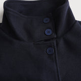 Blue One-Button Loose Jacket