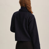 Blue One-Button Loose Jacket