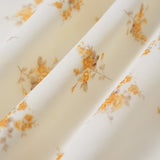 Abrikosų gėlių ruffles dizaino maksi suknelė