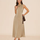 Apricot Ruffles Midi Dress