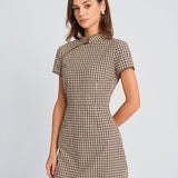 Rudas Plaid A-Line Mini Dress