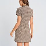 Rudas Plaid A-Line Mini Dress