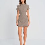 Rudas Plaid A-Line Mini Dress