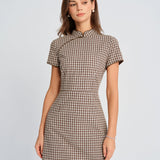 Rudas Plaid A-Line Mini Dress