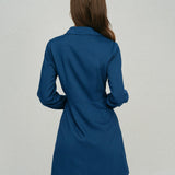 Blue A-Line Mini Dress