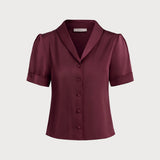 Bordo Satin Blouse