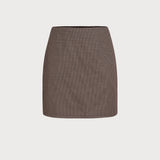 Kavos Plaid A-Line Mini Skirt