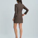 Kavos Plaid A-Line Mini Skirt