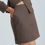 Kavos Plaid A-Line Mini Skirt