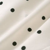 Off-White Mandarin Collar Polka Dot Shirt