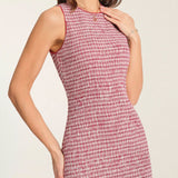 Raudona Ruffles Checkered Mini Dress